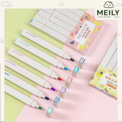 Set 6 bút highlight 2 đầu Light Color HI06