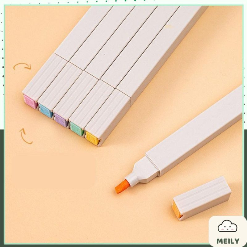 Set 6 bút highlight 2 đầu Light Color HI06
