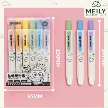 Set 6 bút highlight TacoTaco dạng bấm HI10