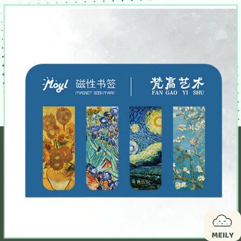 Set 6 bookmark nam châm hình mèo đen đánh dấu sách NO55