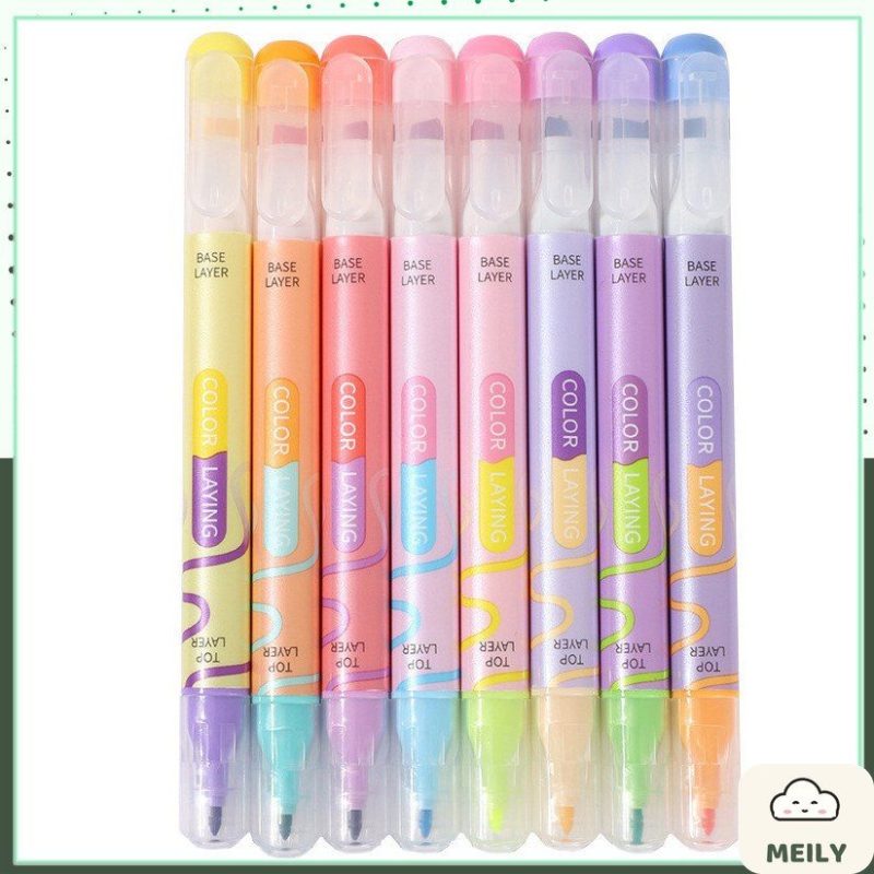 Set bút dạ quang hiệu ứng nhiều lớp không lem màu B126