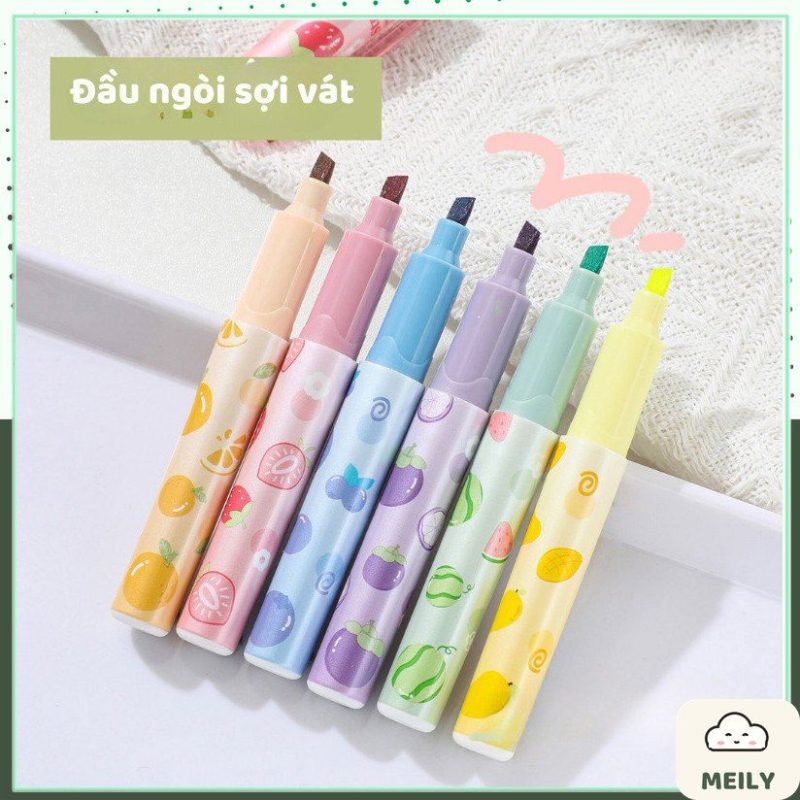 Set bút highlight hoa quả, rau củ dễ thương HI17