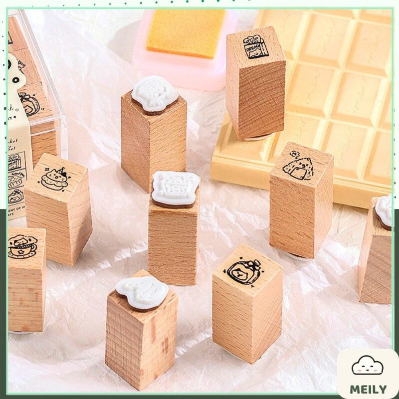 Set con dấu gỗ nhỏ D13