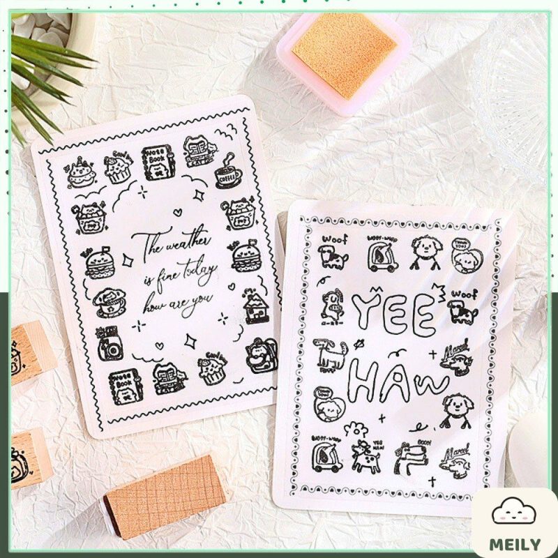 Set con dấu gỗ nhỏ D13