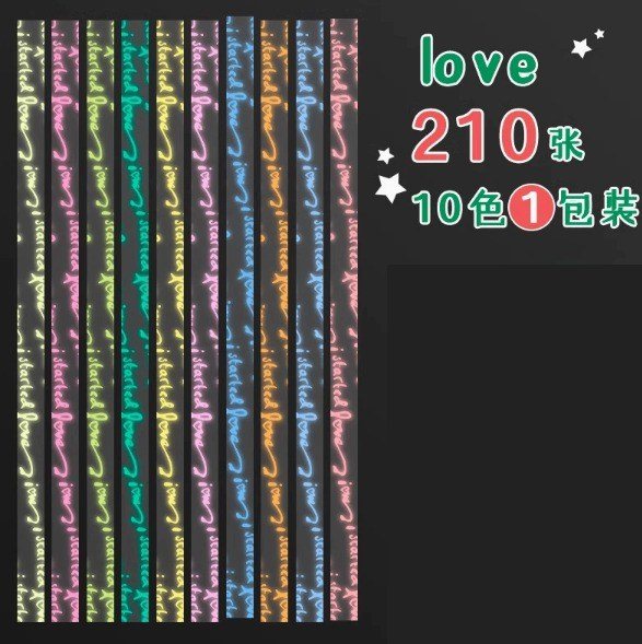 Set giấy gấp sao chữ love, hình hoa phát quang 210 tờ Bộ giấy gấp DIY - love