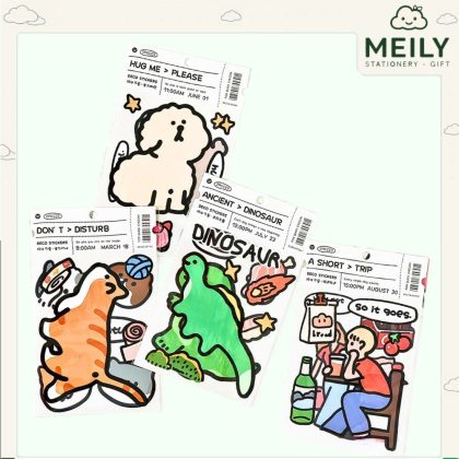 Set sticker pet 2 tấm khổ lớn STI98
