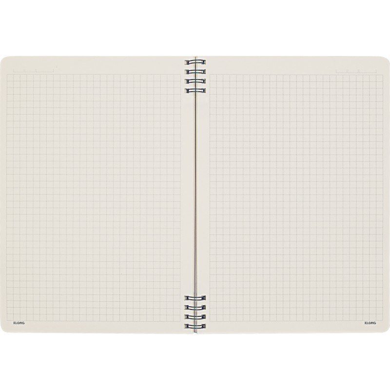 Sổ A5 bìa nhựa lò xo kép 120/200 trang caro 5x5