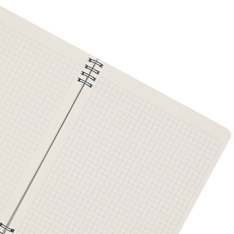 Sổ A5 bìa nhựa lò xo kép 120/200 trang caro 5x5