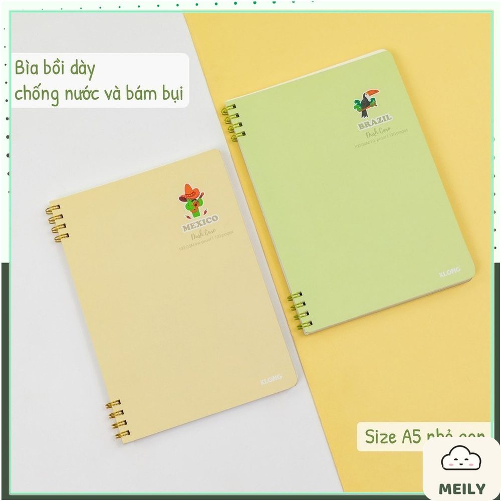 Sổ A5 Lò Xo Kép 2 đầu Dash Caro mm KLONG 120 Trang MS 500