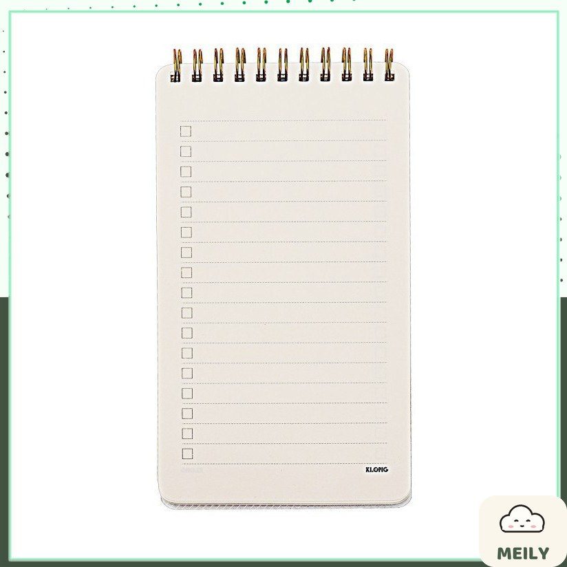 Sổ B6 lò xo kép bìa nhựa 2 mặt To Do List 120 trang Klong MS 955