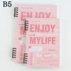 Sổ còng 2 đầu B5 bìa trong suốt Never give up S24 - Hồng Ẹnoy