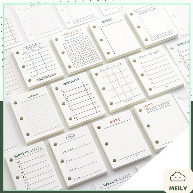Sổ còng mini 3 chấu Pastel bìa nhựa dẻo trong suốt 6x8cm