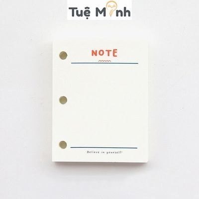 Sổ còng mini 3 chấu Pastel bìa nhựa dẻo trong suốt 6x8cm - Note