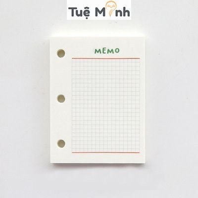 Sổ còng mini 3 chấu Pastel bìa nhựa dẻo trong suốt 6x8cm - Memo