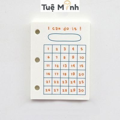 Sổ còng mini 3 chấu Pastel bìa nhựa dẻo trong suốt 6x8cm - I can