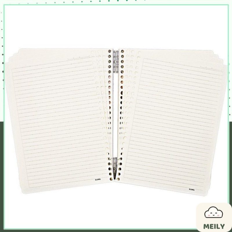 Sổ còng nhựa 2 đầu kẻ ngang chấm 120 trang 100gsm Klong MS 810 B5