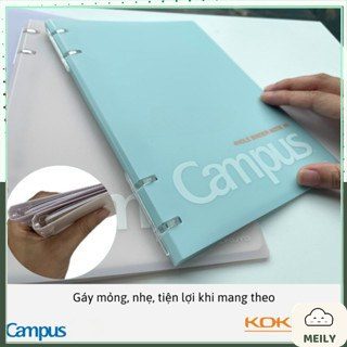 Sổ còng nhựa 4 lỗ Campus Kusumi A5/B5 10 tờ kẻ ngang chấm
