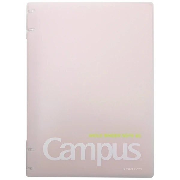 Sổ còng nhựa 4 lỗ Campus Kusumi A5/B5 10 tờ kẻ ngang chấm - Sổ bìa còng 4 lỗ A5 CAMPUS Kusumi BN-A5H4KU-PE màu hồng-9632
