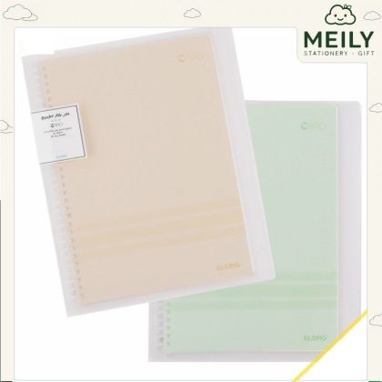 Sổ còng nhựa A4 30 chấu 40 tờ Caro , Binder File nhựa bìa màu Patesl Klong MS