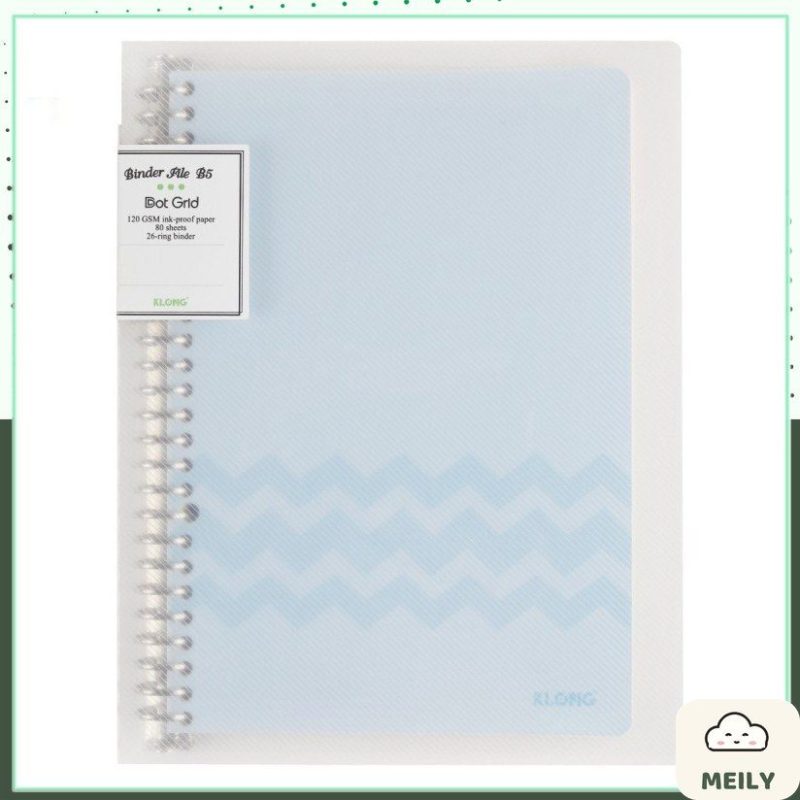 Sổ còng sắt Klong B5 8 chấu dot grid 80 tờ kèm tab nhựa MS 551
