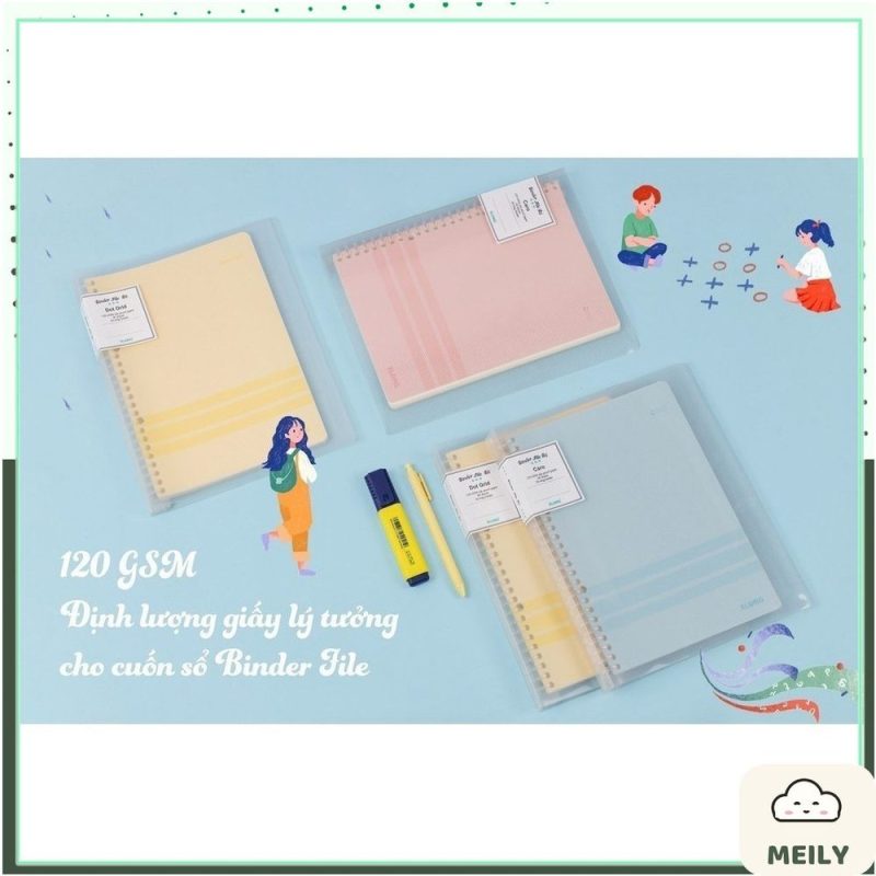 Sổ còng sắt Klong B5 8/26 chấu caro 5x5 binder MS 550