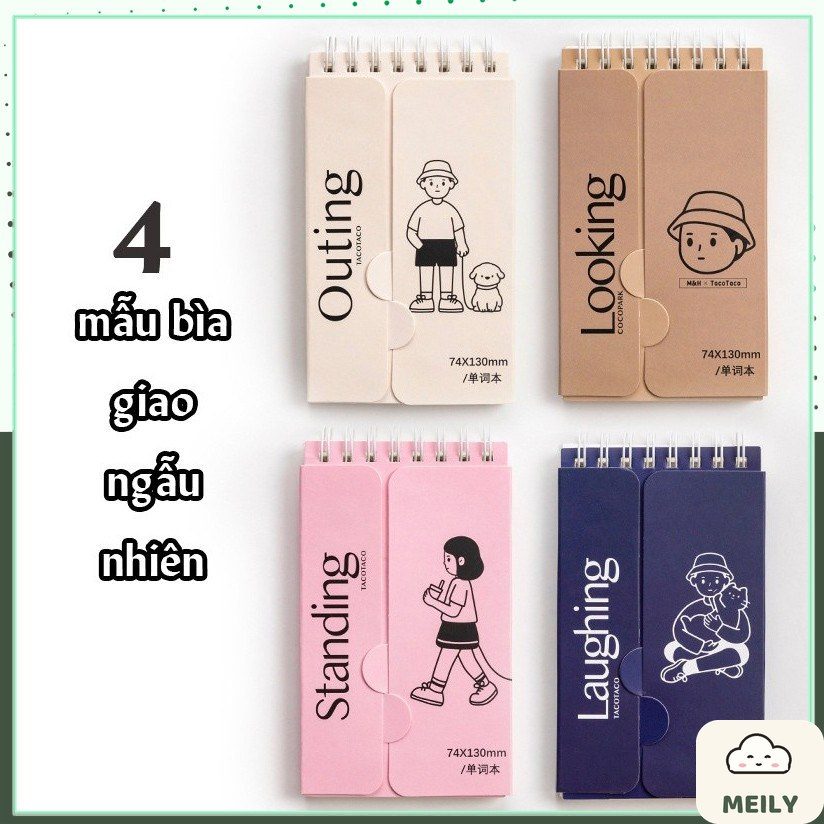 Sổ học từ mới ôn tập từ vựng ngoại ngữ TacoTaco S26