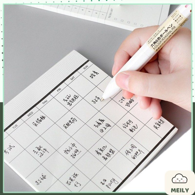 Sổ Kế hoạch bỏ túi 50 tờ note ghi chú thời khoá biểu