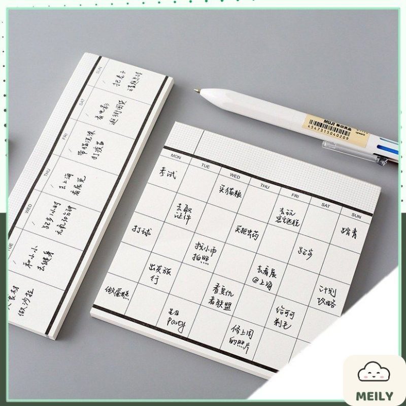 Sổ Kế hoạch bỏ túi 50 tờ note ghi chú thời khoá biểu