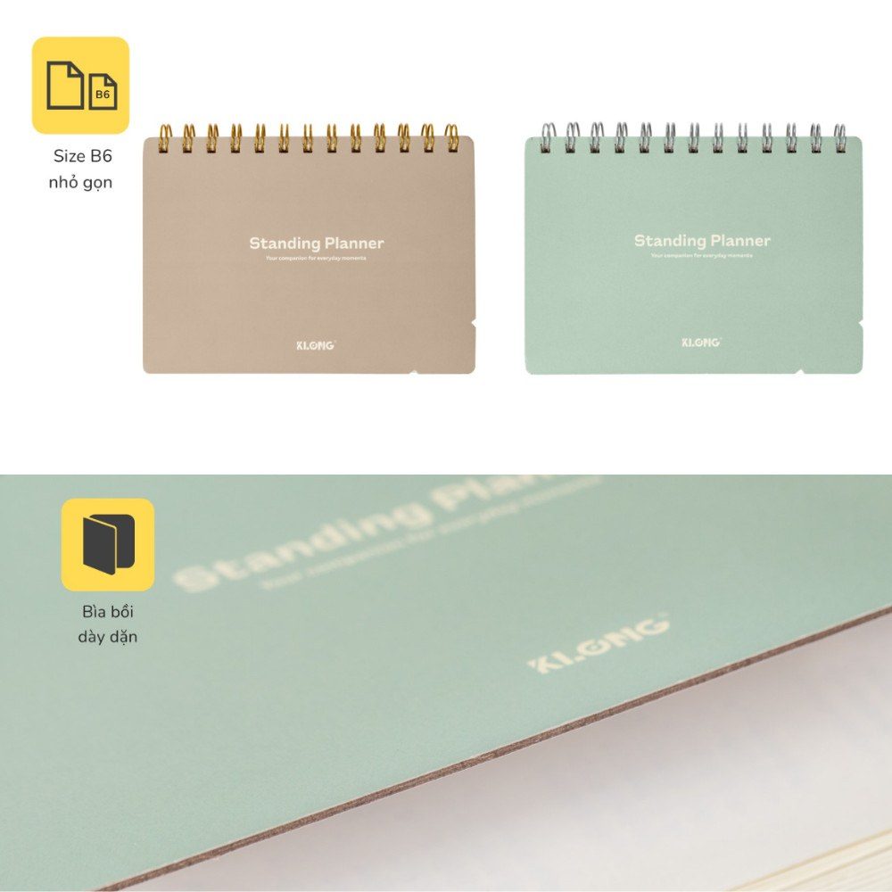 Sổ kế hoạch KLONG Standing Planner B6 160tr MS 945