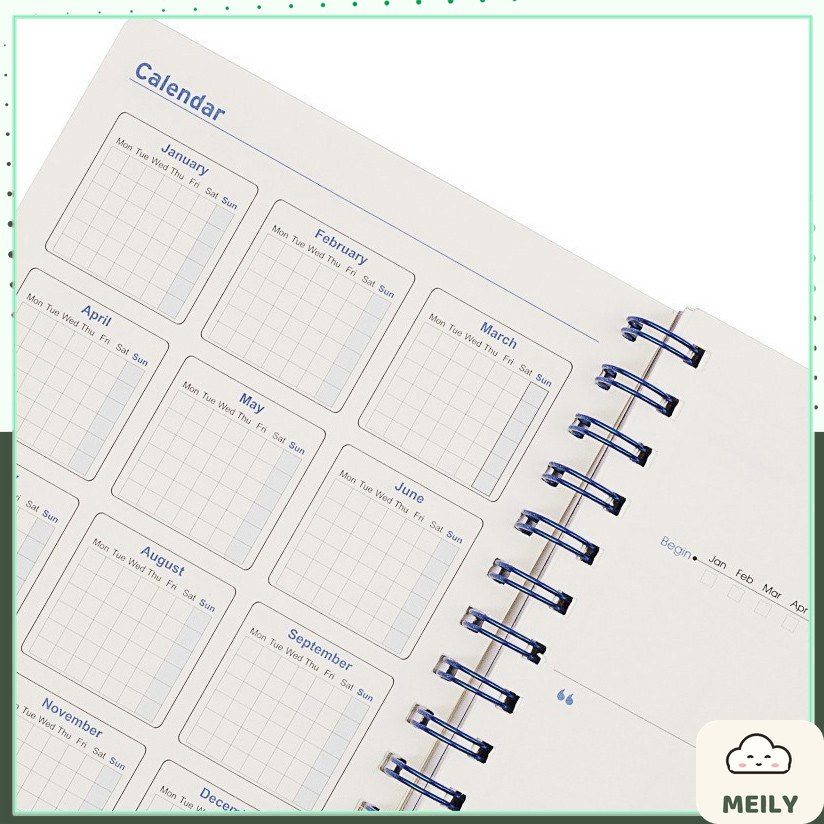 Sổ kế hoạch lò xo kép Planner A5 180 trang KlongMS 944