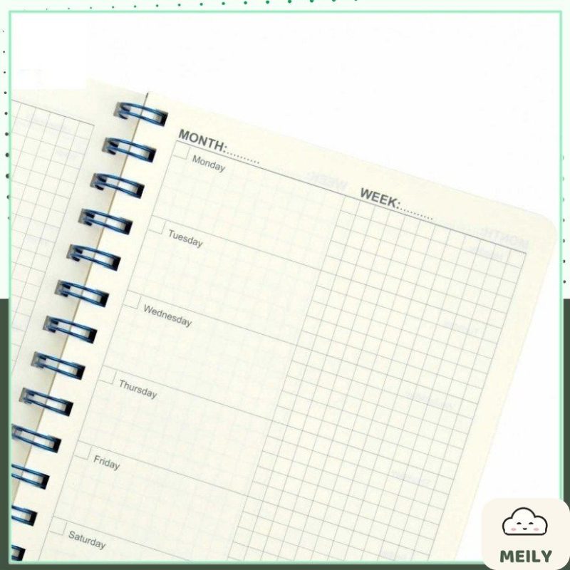Sổ kế hoạch Planner A5 sọc ngang lò xo kép 200 trang Klong MS945