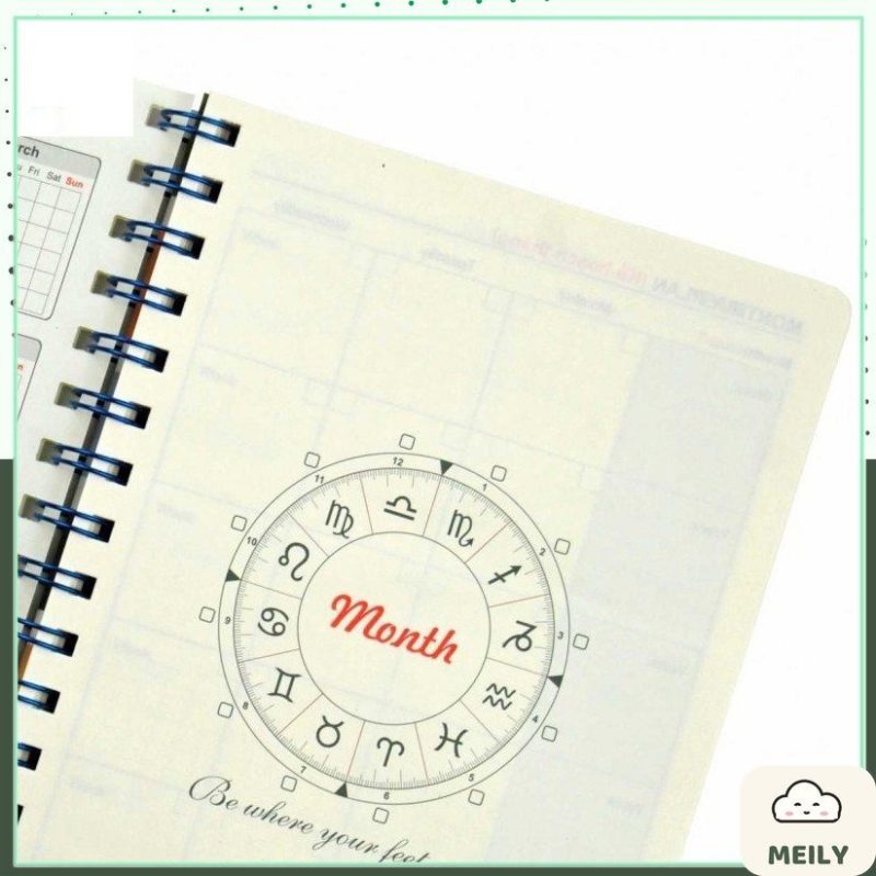 Sổ kế hoạch Planner A5 sọc ngang lò xo kép 200 trang Klong MS945