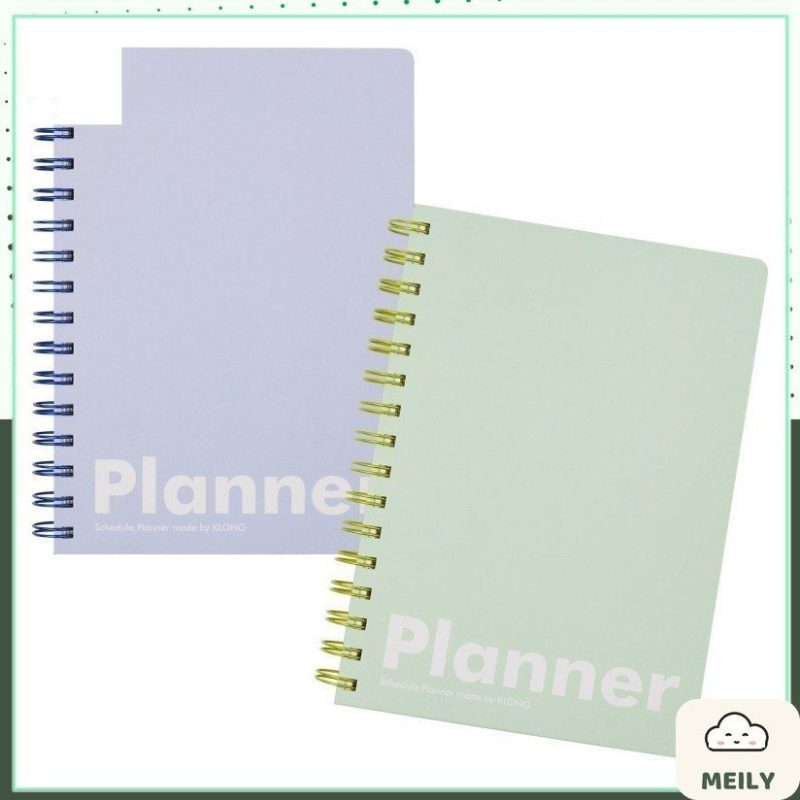 Sổ kế hoạch Planner A5 sọc ngang lò xo kép 200 trang Klong MS945