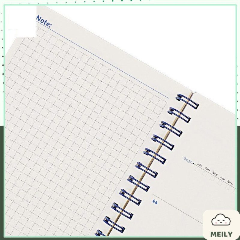 Sổ kế hoạch Planner A5 sọc ngang lò xo kép 200 trang Klong MS945