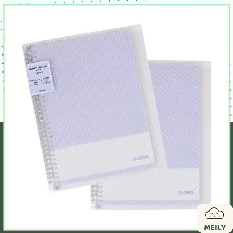 Sổ còng sắt Klong A4 kẻ ngang nét đứt 100 tờ kèm tab MS 523