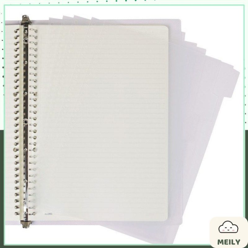 Sổ còng sắt Klong A4 kẻ ngang nét đứt 100 tờ kèm tab MS 523