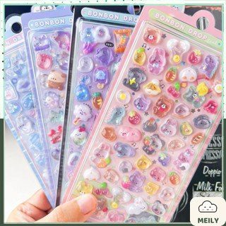 STI95 Sticker 3D nổi các con vật hoạ tiết trang trí sổ