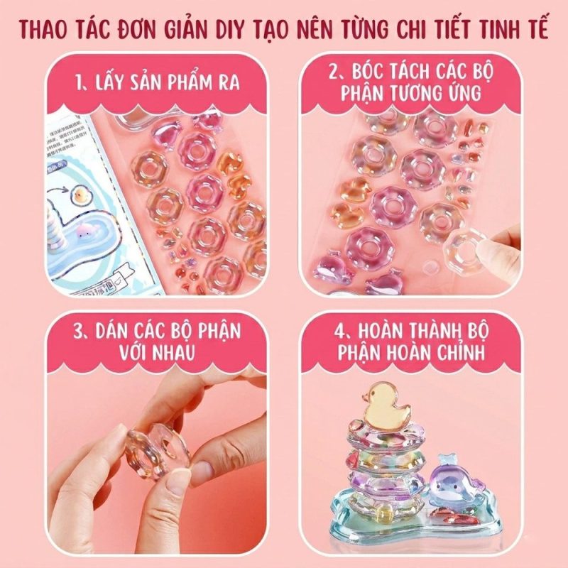 Sticker 3D dán chồng hoạt hình Nhật Bản decor sổ tay điện thoại laptop