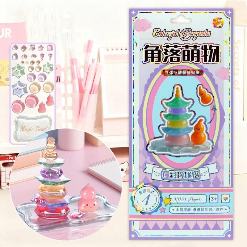 Sticker 3D dán chồng hoạt hình Nhật Bản decor sổ tay điện thoại laptop