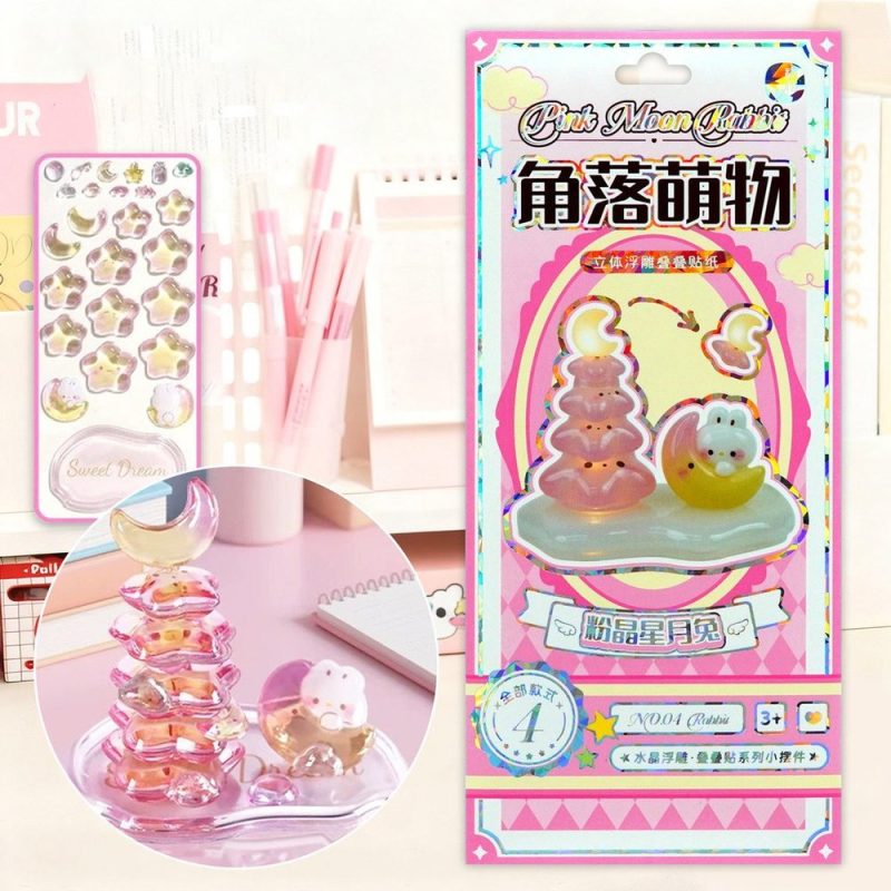 Sticker 3D dán chồng hoạt hình Nhật Bản decor sổ tay điện thoại laptop