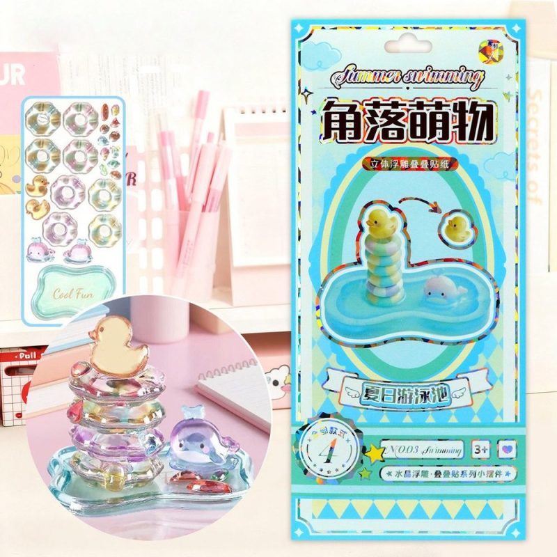 Sticker 3D dán chồng hoạt hình Nhật Bản decor sổ tay điện thoại laptop