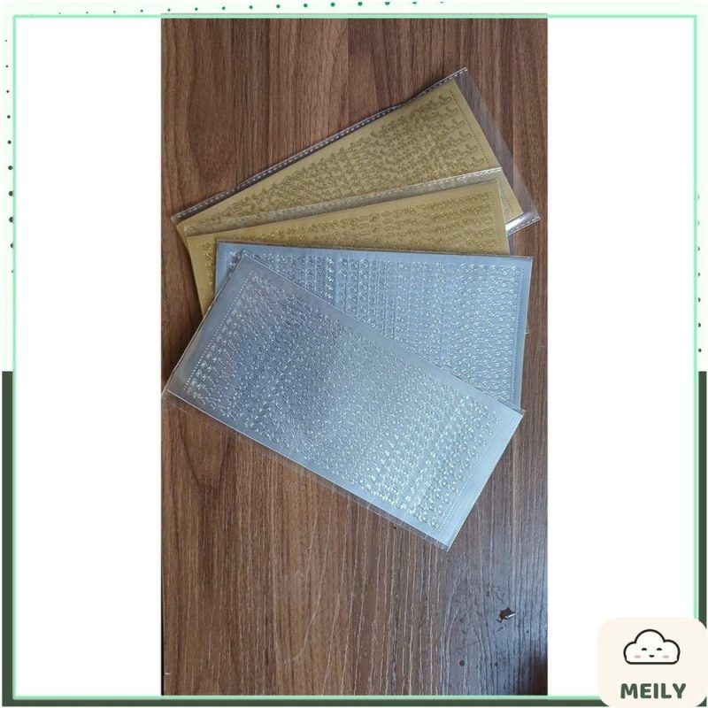 Sticker chữ cái ánh bạc kiểu viết tay cổ điển STI57