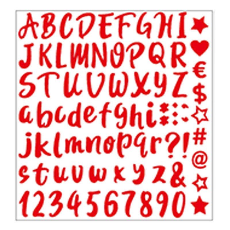 Sticker Chữ Cái & Ký Tự Đặc Biệt Nhiều Màu STI128
