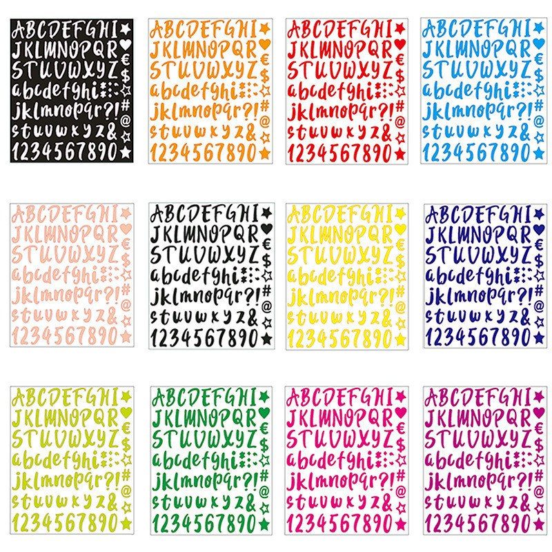 Sticker Chữ Cái & Ký Tự Đặc Biệt Nhiều Màu STI128