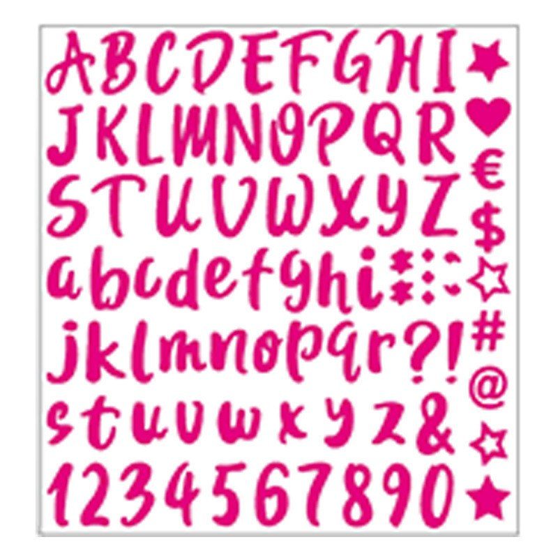 Sticker Chữ Cái & Ký Tự Đặc Biệt Nhiều Màu STI128