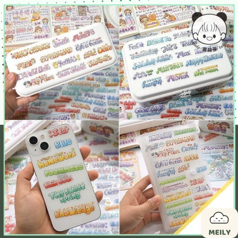 Sticker nhãn dán chữ calligraphy độc đáo dán sổ