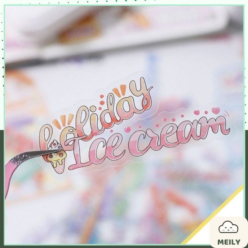 Sticker nhãn dán chữ calligraphy độc đáo dán sổ