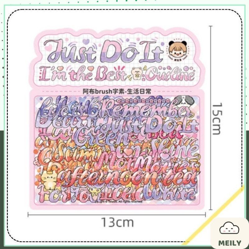 Sticker nhãn dán chữ calligraphy độc đáo dán sổ
