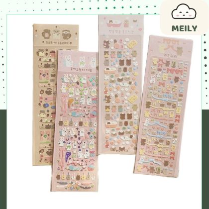 Sticker nhãn dán Hàn quốc lấp lánh STI84