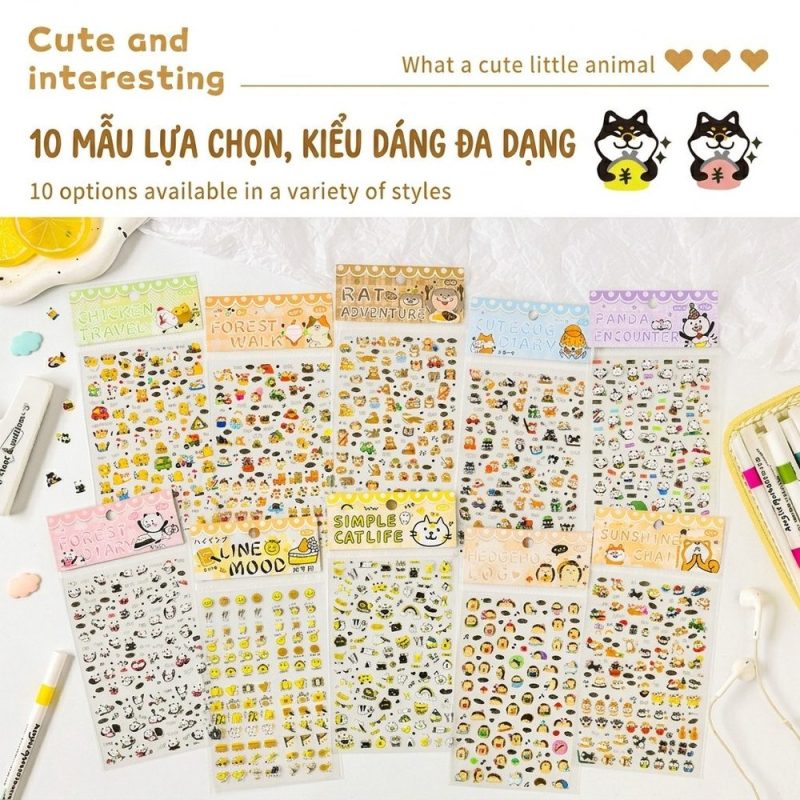 Sticker PET dễ thương STI110